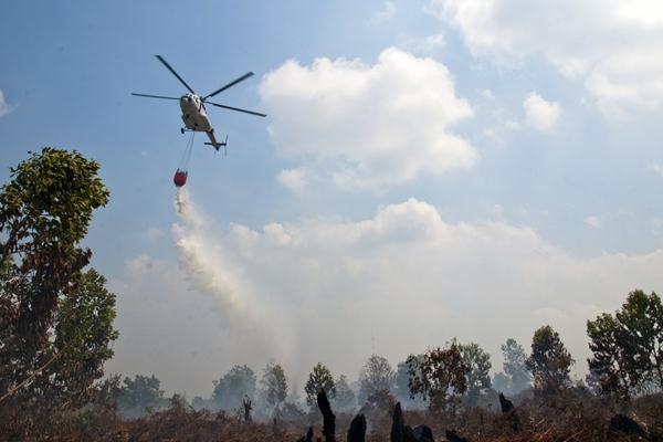Tangani Karhutla, BPBD Riau Siagakan 8 Helikopter